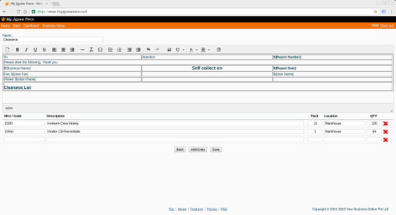 Customized manual reporting with real-time stock information